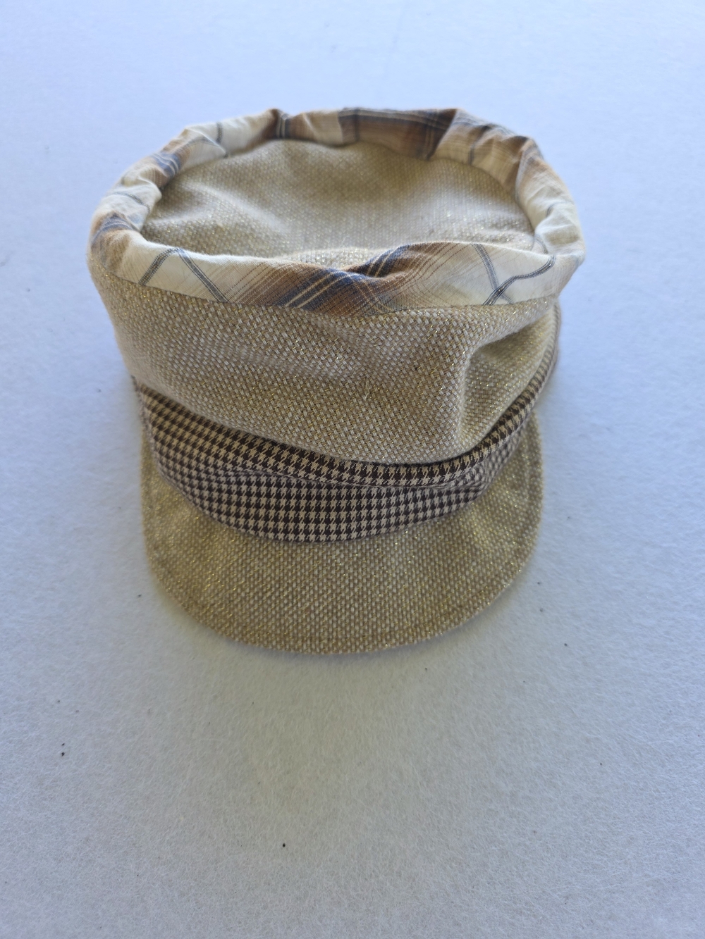 Neutral Beige Women's Baker Boy Cap